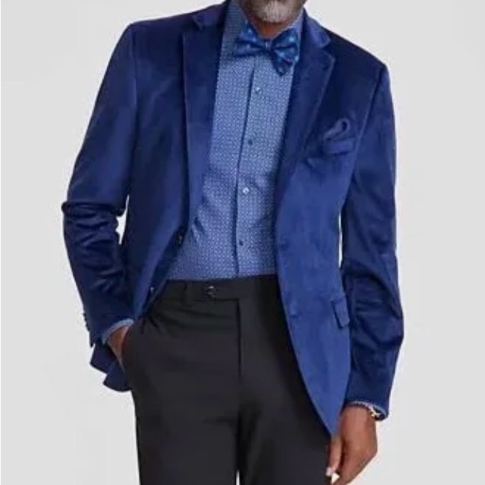 Alfani Royal Blue Velvet Blazer